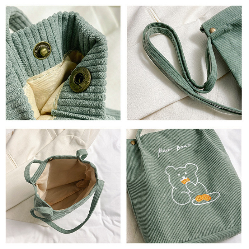 Retro naiste velvetist õlakott naistele, uus vabaaja käekott naistele, korduvkasutatav vintage totes riidest ämbrikott tüdrukule