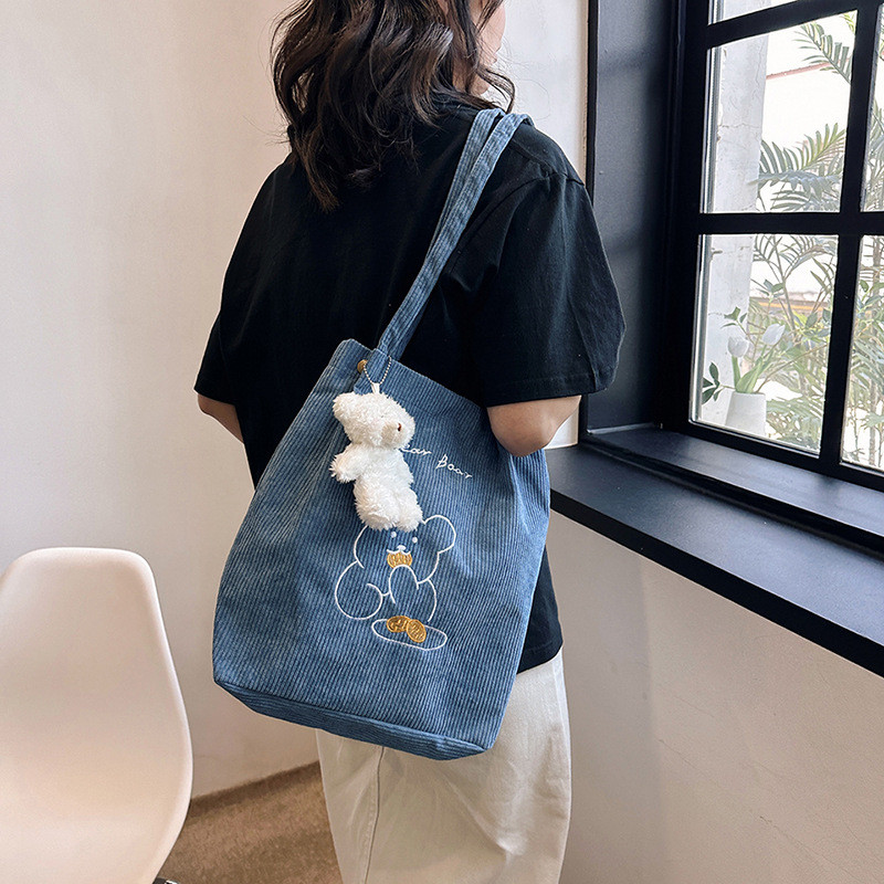 Retro naiste velvetist õlakott naistele, uus vabaaja käekott naistele, korduvkasutatav vintage totes riidest ämbrikott tüdrukule