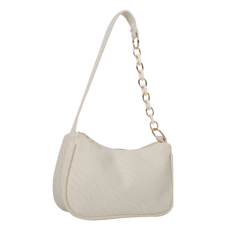 Ženska modna torbica s gornjom ručkom Torba od meke tkanine ispod pazuha Jednobojna ležerna patent zatvarač Lagana prozračna za rođendanski dar