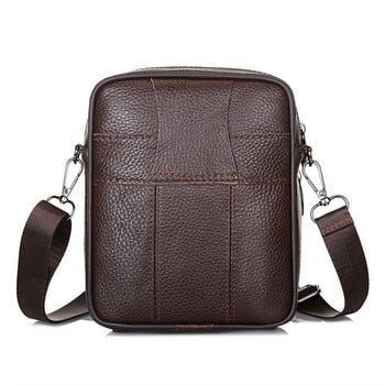 Мъжки чанти през рамо от естествена кожа Висококачествени чанти за през рамо Tote Модна бизнес мъжка чанта Messenger Кожени чанти Fanny Pack