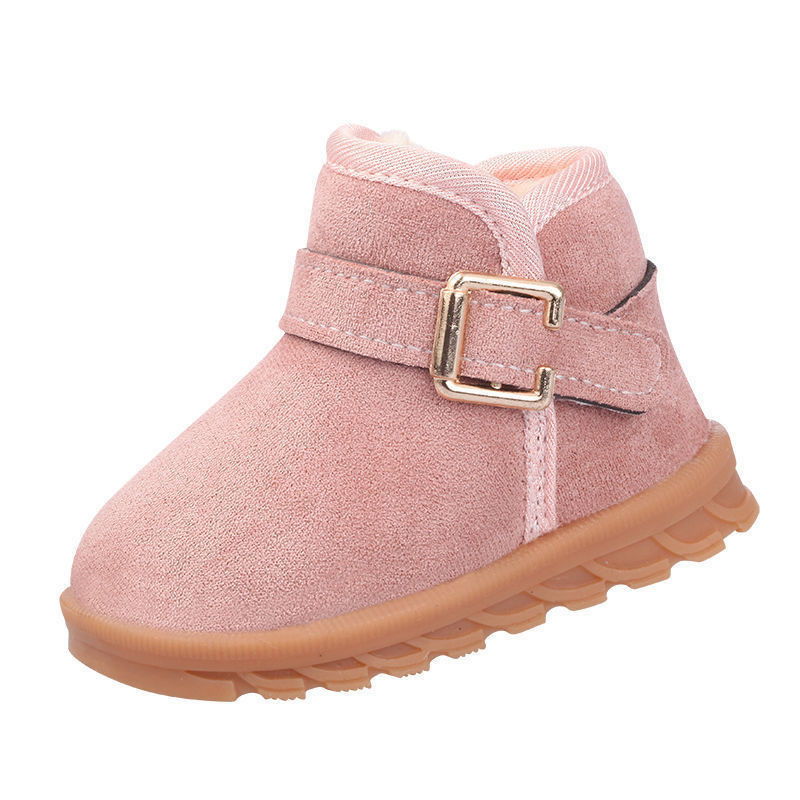 Pantofi de iarnă din bumbac pentru bebeluși 1-2 ani plus catifea groase, culoare uni, pantofi pentru copii mici și fete, cizme de zăpadă, pantofi pentru sugari