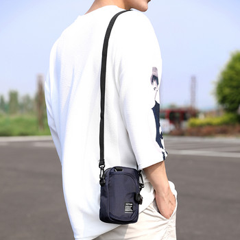 Ανδρικές τσάντες Mini Messenger Τσάντα Απλή μικρή χιαστί κινητό τηλέφωνο μέσης Πακέτο τσάντα ώμου Casual Flap Τσάντα με κέρμα