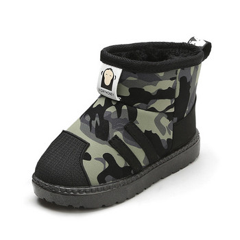 Παιδικά παπούτσια 2022 Winter boys Brand Snow Boots Παιδικά Μόδα βελούδινα ζεστά μποτάκια για τον αστράγαλο Βρεφικά κορίτσια Μαύρο Κόκκινο Sport XZ20032
