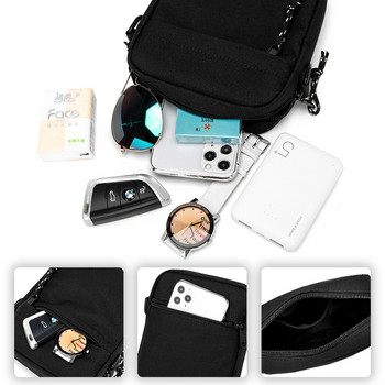 Μόδα ανδρική τσάντα καμβάς μικρή τσάντα ώμου Μοντέρνα διαγώνια τσάντα στήθους Ελαφριά μίνι καθημερινή τσάντα αγοριού Κινητό τηλέφωνο Πακέτο μέσης