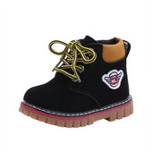 Lastele Briti stiilis saapad Uus kevad-sügis Laste pehme libisemisvastane kummist välistald Poolsaapad Poistele Tüdrukutele Moodsed väikelaste kingad