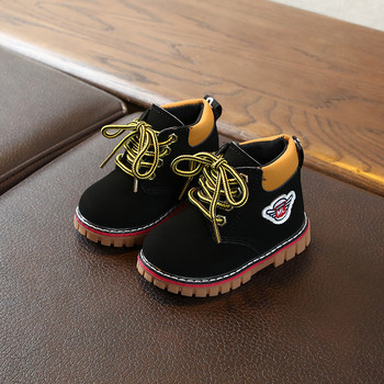 Παιδικές μπότες βρετανικού στυλ Νέα άνοιξη φθινόπωρο Παιδικά μαλακή αντιολισθητική σόλα από καουτσούκ Μποτάκια αστραγάλου για αγόρια κορίτσια Μόδα παιδικά παπούτσια