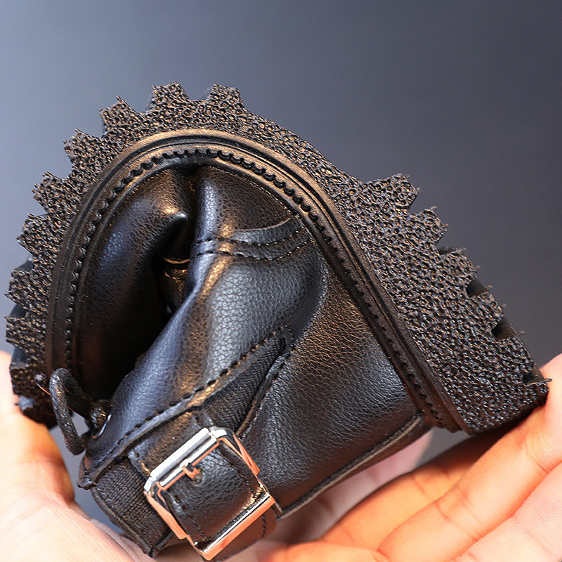 Παιδικά Solid Vintage Κοντές Μπότες για αγόρια Φερμουάρ στο πλάι του αλόγου Παιδικές μονές δερμάτινες μπότες μαλακής σόλας