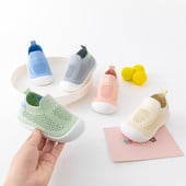 Jarné populárne nové detské topánky, sieťované, pletené, priedušné, pre dievčatá a chlapcov 0-3T, letné nazúvacie, ležérne tenisky pre batoľatá, protišmykové, pre batoľatá