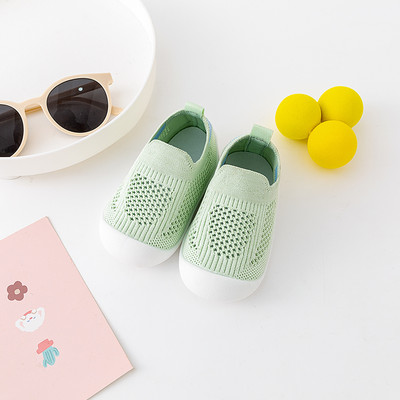 Jarné populárne nové detské topánky, sieťované, pletené, priedušné, pre dievčatá a chlapcov 0-3T, letné nazúvacie, ležérne tenisky pre batoľatá, protišmykové, pre batoľatá