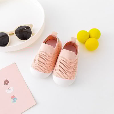 Jarné populárne nové detské topánky, sieťované, pletené, priedušné, pre dievčatá a chlapcov 0-3T, letné nazúvacie, ležérne tenisky pre batoľatá, protišmykové, pre batoľatá