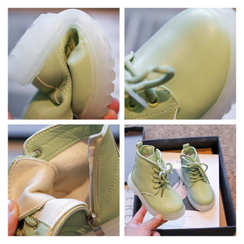 Βρεττανικό στυλ βρετανικά μποτάκια για τον αστράγαλο Μόδα μαλακό δέρμα Βρεφικά casual παπούτσια Φθινόπωρο Νέο σχέδιο για αγόρια κορίτσια Chelsea μπότες