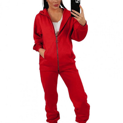 2 τμχ/Σετ Παντελόνι Γυναικείο Αθλητικό Κοστούμι Γυναικεία αθλητικά ρούχα Casual με φερμουάρ Φούτερ σετ δύο τεμαχίων Γυναικείες αθλητικές φόρμες спортивный костюм