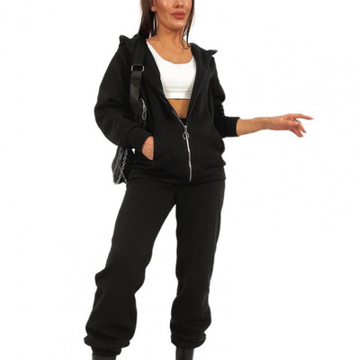 2 τμχ/Σετ Παντελόνι Γυναικείο Αθλητικό Κοστούμι Γυναικεία αθλητικά ρούχα Casual με φερμουάρ Φούτερ σετ δύο τεμαχίων Γυναικείες αθλητικές φόρμες спортивный костюм