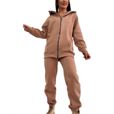 2 τμχ/Σετ Παντελόνι Γυναικείο Αθλητικό Κοστούμι Γυναικεία αθλητικά ρούχα Casual με φερμουάρ Φούτερ σετ δύο τεμαχίων Γυναικείες αθλητικές φόρμες спортивный костюм