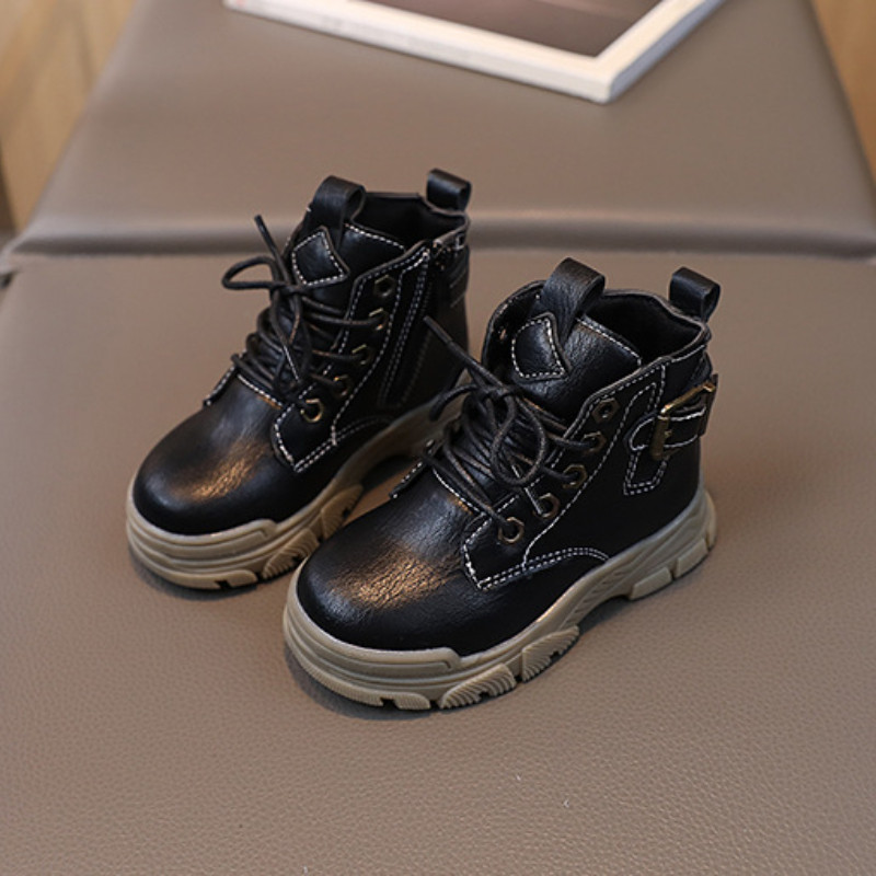 Dječja obuća Modne dječje gležnjače Dječaci Britanski stil Kožne čizme Obuća za bebe Djevojčice Kratke čizme s kopčom za remen Ležerne cipele