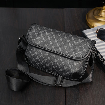 Σχεδιασμός επωνυμίας Τσάντα ώμου Ανδρική τσάντα χιαστί Fashion Business PU Δερμάτινη τσάντα ώμου Ανδρική τσάντα κινητού τηλεφώνου Πορτοφόλια Τσάντες νέα