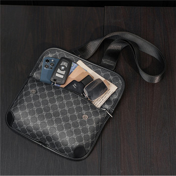 Σχεδιασμός επωνυμίας Τσάντα ώμου Ανδρική τσάντα χιαστί Fashion Business PU Δερμάτινη τσάντα ώμου Ανδρική τσάντα κινητού τηλεφώνου Πορτοφόλια Τσάντες νέα