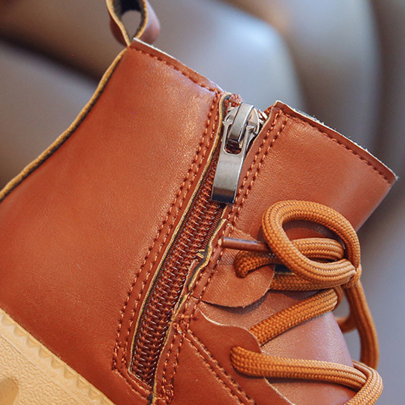 Cizme de modă pentru copii încrucișate Cizme din piele în stil britanic pentru bebeluși băieți și fetițe Cizme cu talpă moale Cizme casual anti-alunecare Pantofi pentru copii mari