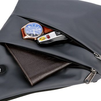 Мъжка чанта за гърдите Лична джобна лека чанта за през рамо Вътрешни дрехи Водоустойчива чанта против кражба Колоездене Crossbody Лесно почистваща се чанта за пистолет