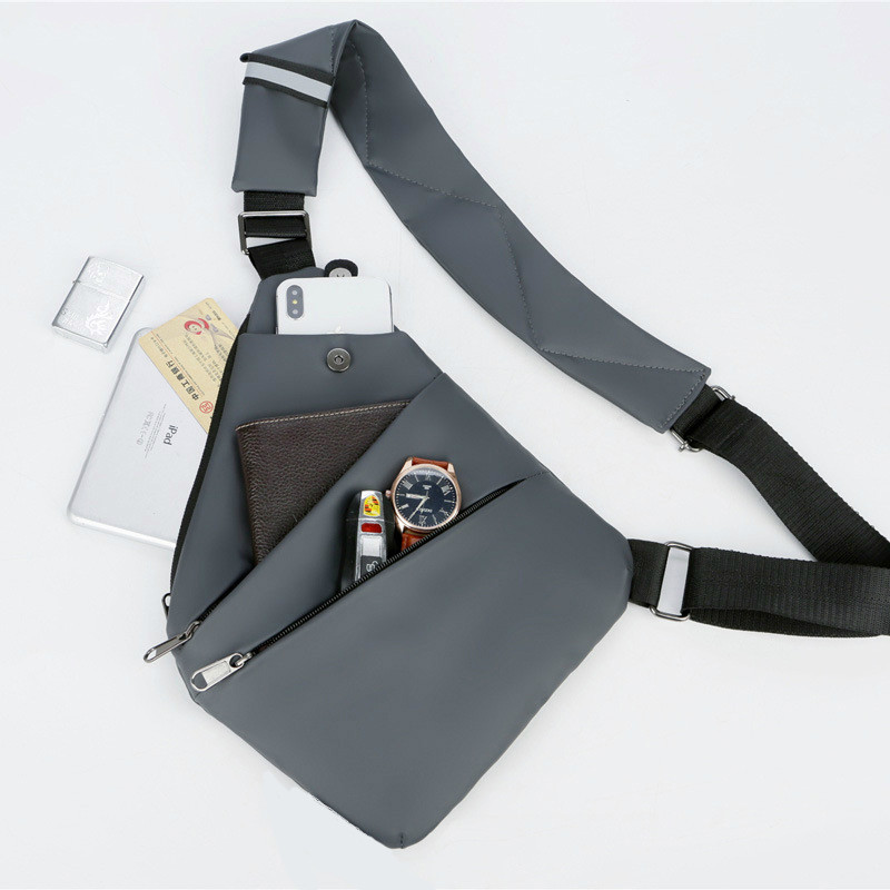 Geantă pentru piept pentru bărbați, buzunar personal, geantă ușoară de umăr, în interiorul hainelor, impermeabilă, antifurt, pentru ciclism, încrucișată, ușor de curățat, geantă pentru pistol