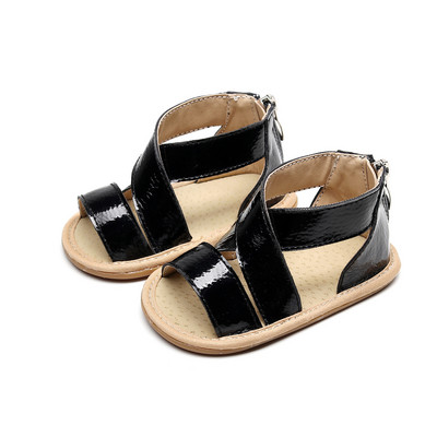 PU Δερμάτινα Βρεφικά Κορίτσια Αγόρια Σανδάλια Καλοκαιρινά Βρέφη Λεοπάρ μονόχρωμα Παπούτσια Μαλακή σόλα από καουτσούκ Μικρά Παπούτσια Αντιολισθητικά Prewalker