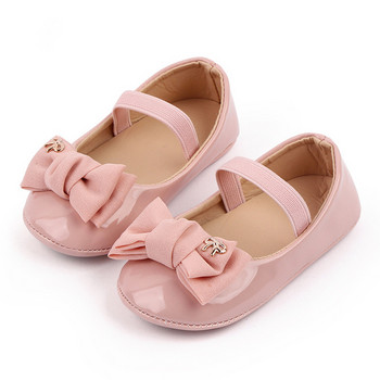 Бебешки обувки за момиченца Класически маратонки с панделка за новородено Меко гумено дъно против плъзгане Bebes Princess Footwear за 1 година подарък