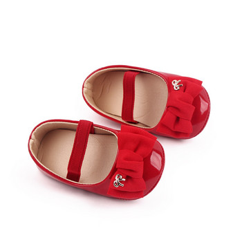 Бебешки обувки за момиченца Класически маратонки с панделка за новородено Меко гумено дъно против плъзгане Bebes Princess Footwear за 1 година подарък