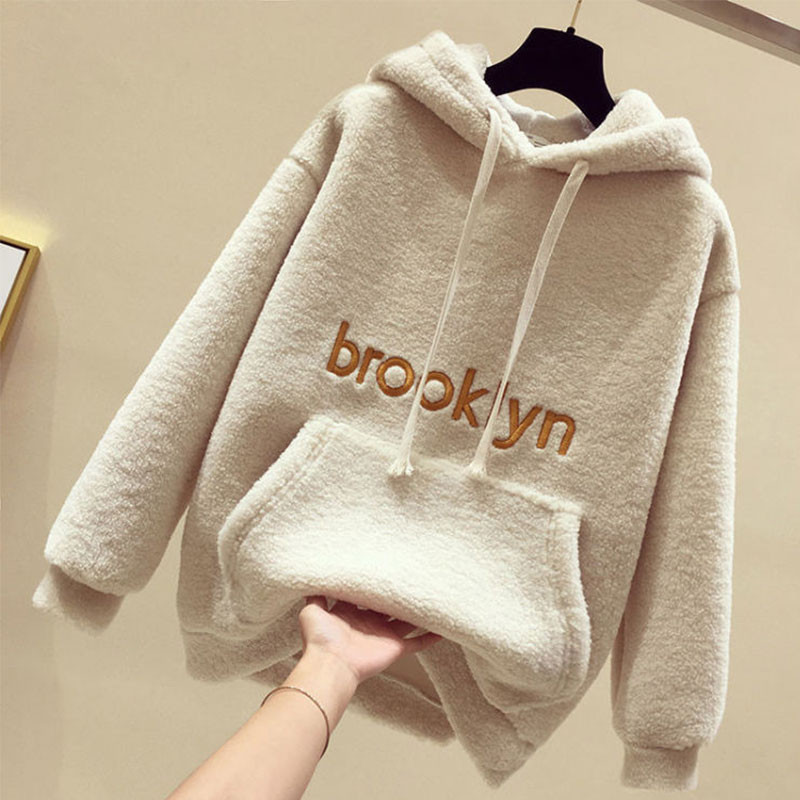 Ženska topla trenirka Zimska pamučna flis dvodijelna odijela Harem odijela s hlačama Ženska odijela s kapuljačom od baršuna s printom slova Mujer