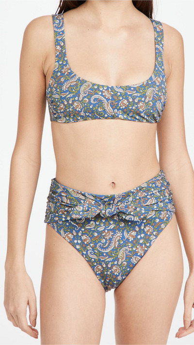 Naujas gėlėtas bikinis, retro raštais marginti maudymosi kostiumėliai, dviejų dalių Bowknot aukštu juosmeniu moteriškas maudymosi kostiumėlis be nugaros