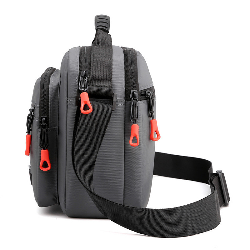 Νέα οριζόντια τσάντα ώμου Ανδρική νάιλον μικρή τετράγωνη τσάντα Απλές διαγώνιες τσάντες αδιάβροχες τσάντες χιαστί σώμα ανδρικές μικρές τσάντες