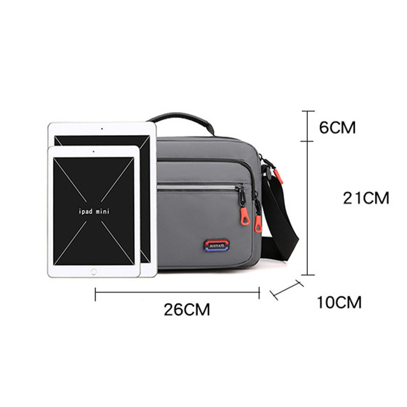 Νέα οριζόντια τσάντα ώμου Ανδρική νάιλον μικρή τετράγωνη τσάντα Απλές διαγώνιες τσάντες αδιάβροχες τσάντες χιαστί σώμα ανδρικές μικρές τσάντες