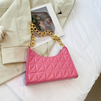 Geantă avansată cu diamante pentru femei 2022, noua tendință, cu toate potrivirile, geantă de umăr cu lanț de nișă, geantă de cumpărături cu textura de modă pentru femei