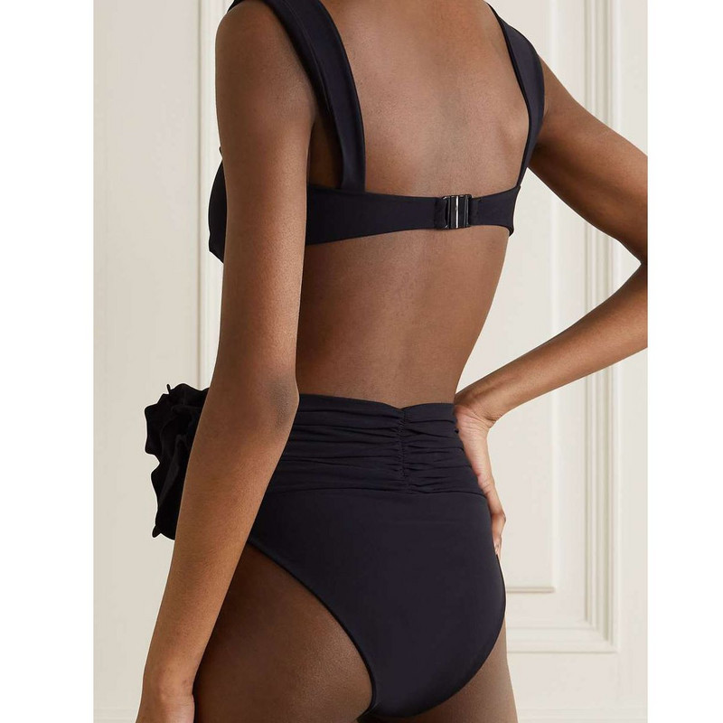 Νέο τριαντάφυλλο 3D λουλούδι γυναικείο μαγιό ψηλόμεσο σέξι μπικίνι Cross Border Summer Beach Spa Resort Brazilian μαγιό