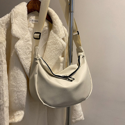 2022 τσάντα χιαστί καμβά τσάντα για γυναίκες Νέο κορεάτικο στυλ Απλή τσάντα στήθους Hobos Μαθητική τσάντα ώμου με ρυθμιζόμενο λουράκι