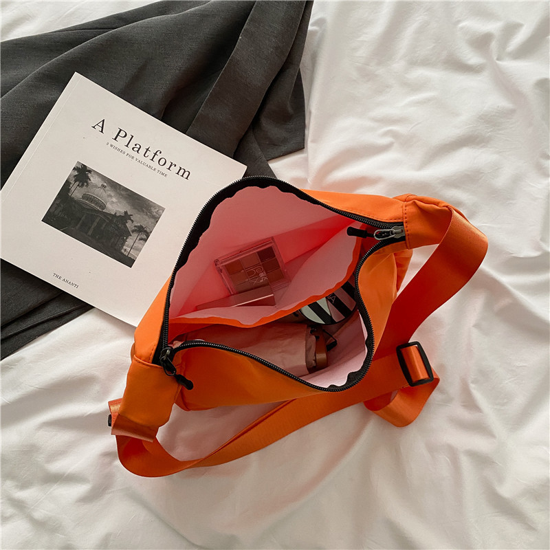 2022 τσάντα χιαστί καμβά τσάντα για γυναίκες Νέο κορεάτικο στυλ Απλή τσάντα στήθους Hobos Μαθητική τσάντα ώμου με ρυθμιζόμενο λουράκι