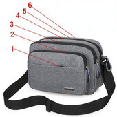 Γυναικεία Ανδρική τσάντα Messenger Καμβάς Κορέα Ιαπωνία Casual Shoulder Fashion Ανδρική τσάντα χιαστί πολλαπλών στρώσεων Τσάντα ώμου