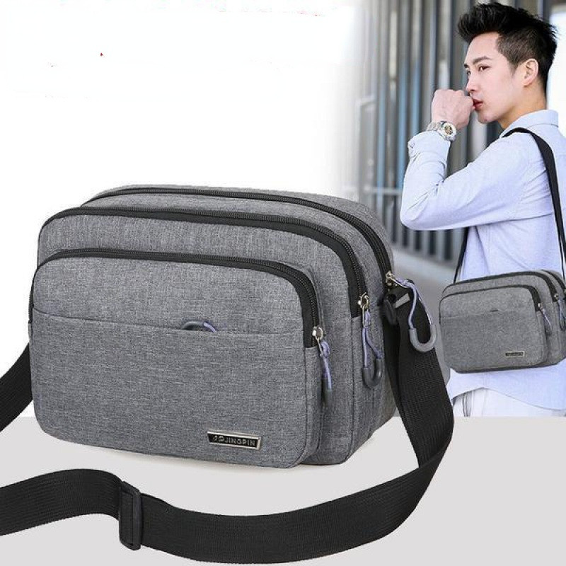 Γυναικεία Ανδρική τσάντα Messenger Καμβάς Κορέα Ιαπωνία Casual Shoulder Fashion Ανδρική τσάντα χιαστί πολλαπλών στρώσεων Τσάντα ώμου