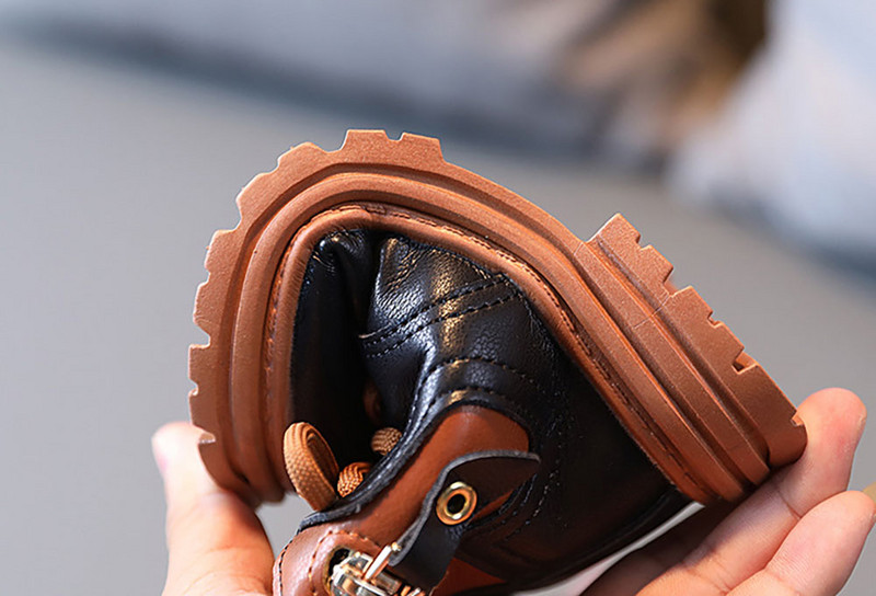 Φθινοπωρινές μπότες Martin για παιδιά Κορεάτικο στυλ για αγόρια για κορίτσια Μόδα παπούτσια Αντιολισθητικά παπούτσια με φερμουάρ για παιδιά Άνοιξη Φθινόπωρο