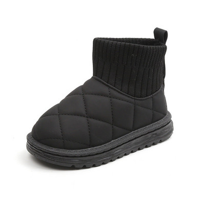 Kruleepo Fete Băieți Cizme de zăpadă din pluș cu model cu carouri Copii Bebeluși Copii Toamnă Iarnă Moda Cizme scurte Cizme scurte Șosete Top Snoes