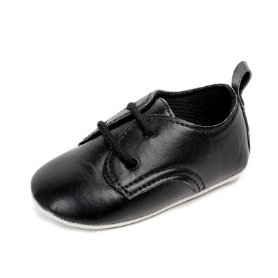 Παπούτσια για νεογέννητο μωρό για μωρά για μωρά, δερμάτινα μοκασίνια First Walker Casual Sneaker Μαλακή σόλα για βρέφη Μασίφ λευκό μαύρο παπούτσι για περπάτημα