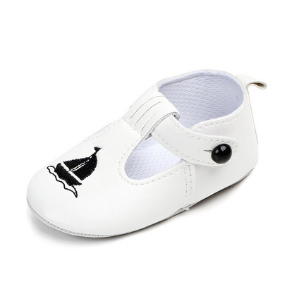 Παπούτσια για νεογέννητο μωρό για μωρά για μωρά, δερμάτινα μοκασίνια First Walker Casual Sneaker Μαλακή σόλα για βρέφη Μασίφ λευκό μαύρο παπούτσι για περπάτημα