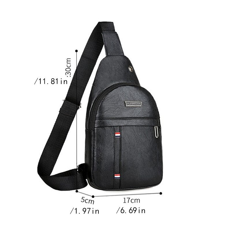 Pu muška torba za prsa Nova vanjska vodootporna višenamjenska torba preko ramena Modna korejska svestrana torba za rame