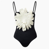 2023 Νέα Μόδα μαγιό Μονόχρωμη 3D Flower One Piece μαγιό Halter Strap Γυναικεία μαγιό μπικίνι παραλίας