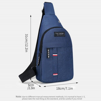 Чанта с прашка Мъжка чанта за ракла Нова ежедневна корейска версия Модна спортна чанта от плат Оксфорд Чанта с едно рамо Платнена раница