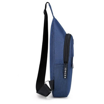 Чанта с прашка Мъжка чанта за ракла Нова ежедневна корейска версия Модна спортна чанта от плат Оксфорд Чанта с едно рамо Платнена раница