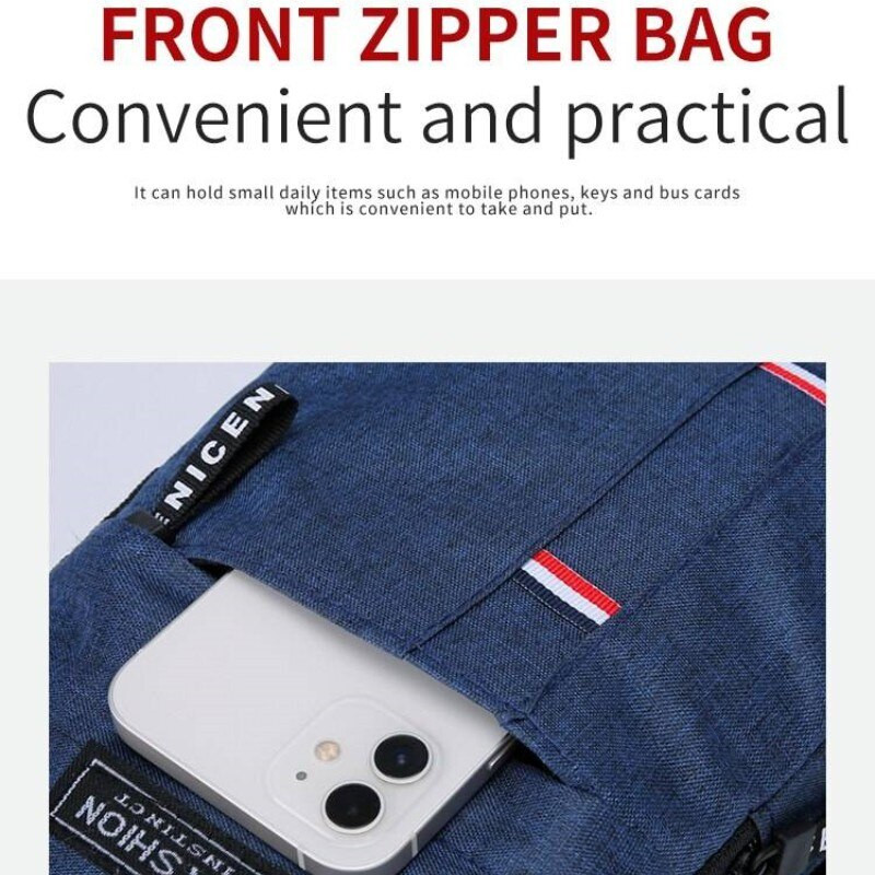 Τσάντα Sling Τσάντα στήθους Ανδρική Νέα Casual Κορεάτικη Έκδοση Oxford Cloth Fashion Αθλητική Τσάντα Μονό ώμου Τσάντα Messenger καμβά