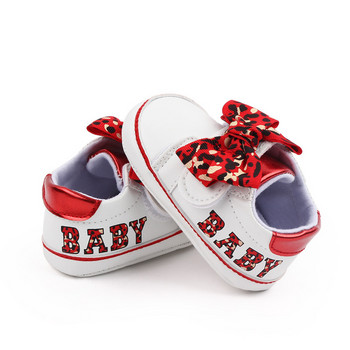 Обувки за новородени момичета First Walker PU Princess Bowknot Ribbon Dress Shoes Противоплъзгаща се гумена подметка Мокасини за обувки за бебешко креватче