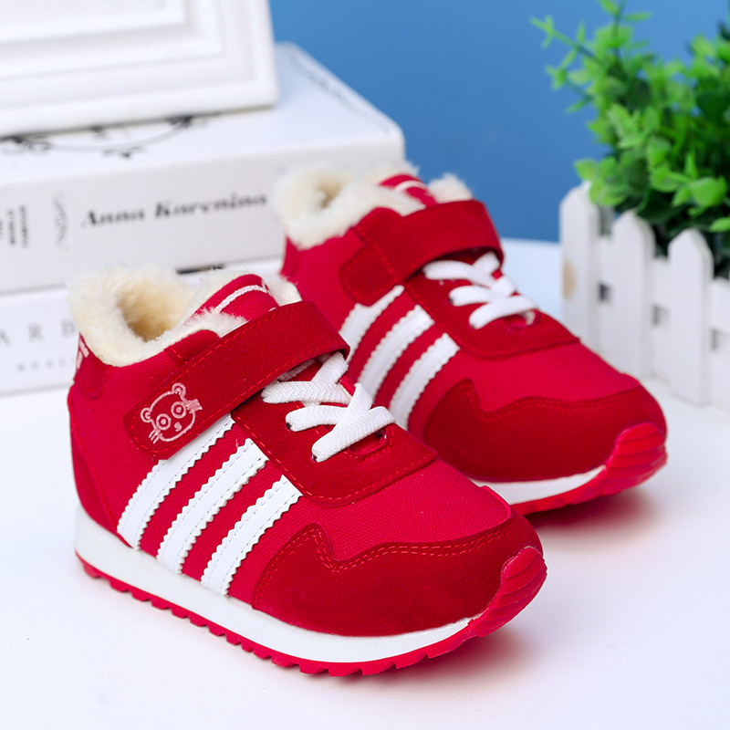 New Fashion Fur Παιδικές Casual μπότες Round Toe Lace Up Παιδικά Χειμερινές μπότες χιονιού Flat παπούτσια για αγόρια και κορίτσια