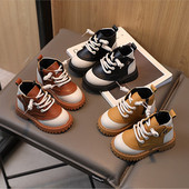 CUZULLAA Παιδικές Φθινοπωρινές Χειμερινές Μπότες 1-6 ετών Αγόρια Κορίτσια Λευκό Κίτρινο Καφέ Πολύχρωμες Μπότες Παιδικά Κοντά μποτάκια καθημερινά παπούτσια