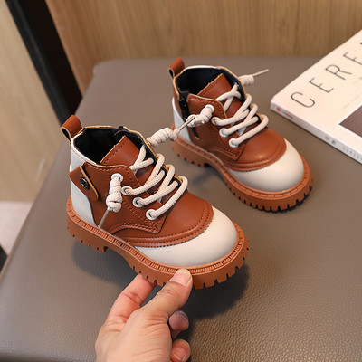 CUZULLAA Παιδικές Φθινοπωρινές Χειμερινές Μπότες 1-6 ετών Αγόρια Κορίτσια Λευκό Κίτρινο Καφέ Πολύχρωμες Μπότες Παιδικά Κοντά μποτάκια καθημερινά παπούτσια